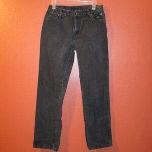 Harley Davidson Vintage 2004 Woman Size 6 Black Pockets Riding Denim Jeans
